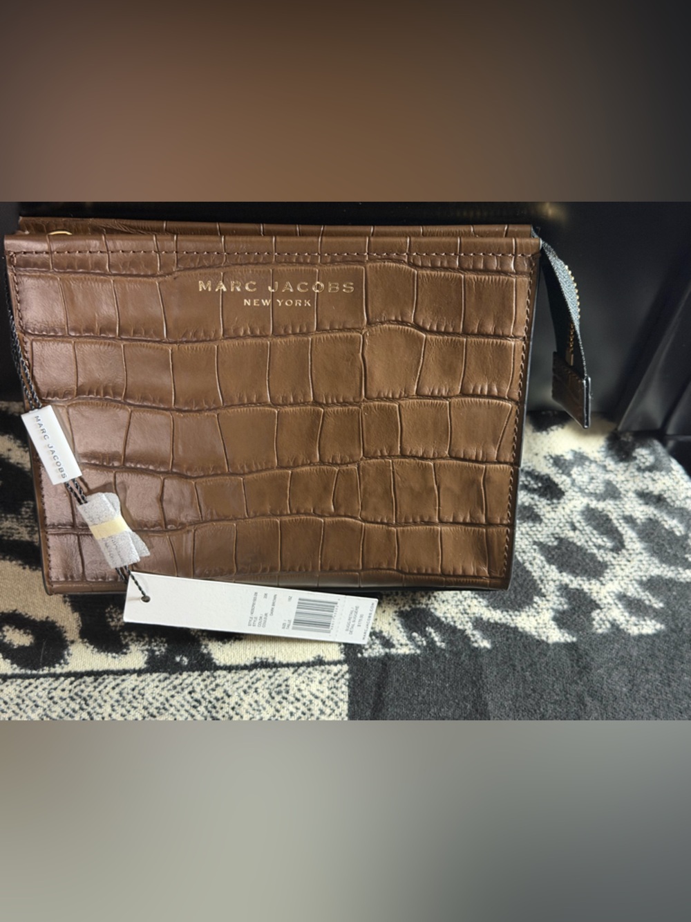 Marc Jacobs Croc Embossed Cosmetic Pouch